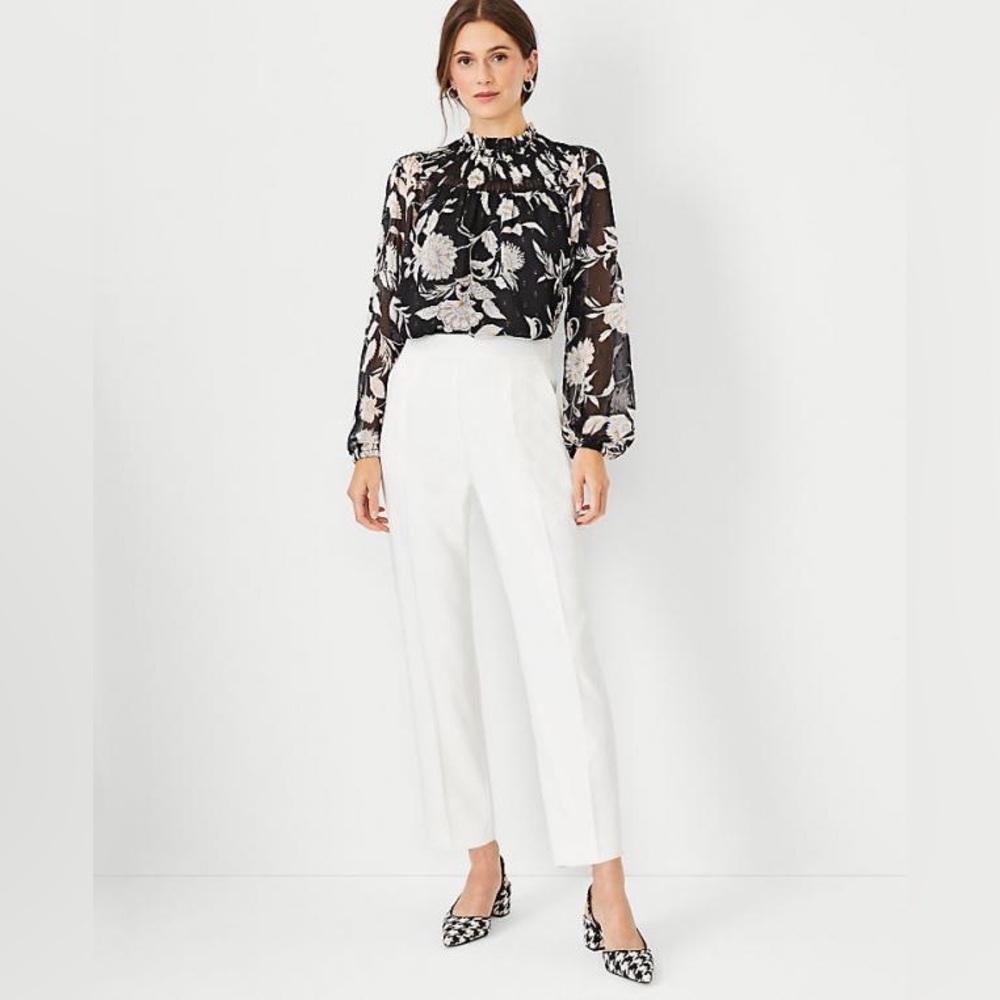 NWT Ann Taylor Petite Easy Ankle Pants in White | Size XXSP